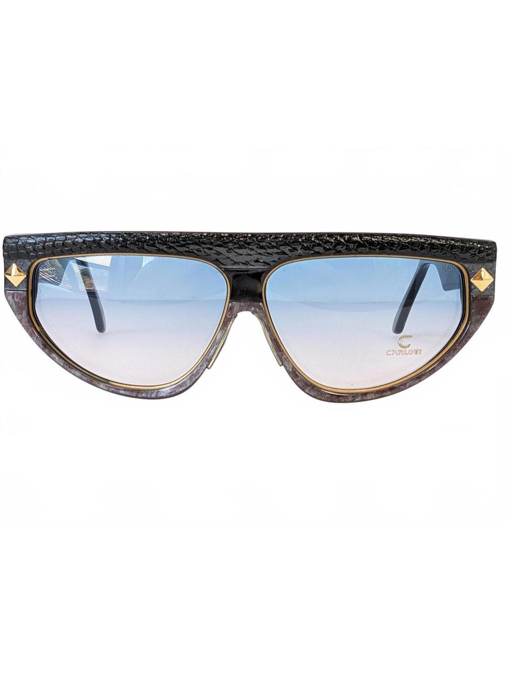 Claudia Carlotti France Stratos CC21 Snake Sunglasses Black